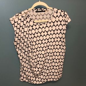 Ivanka Trump Blouse with Gold Zipper Accent Size L